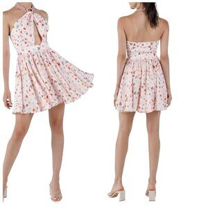 My Beachy Side x Emily In Paris Monarch Butterfly Halter Mini Dress M